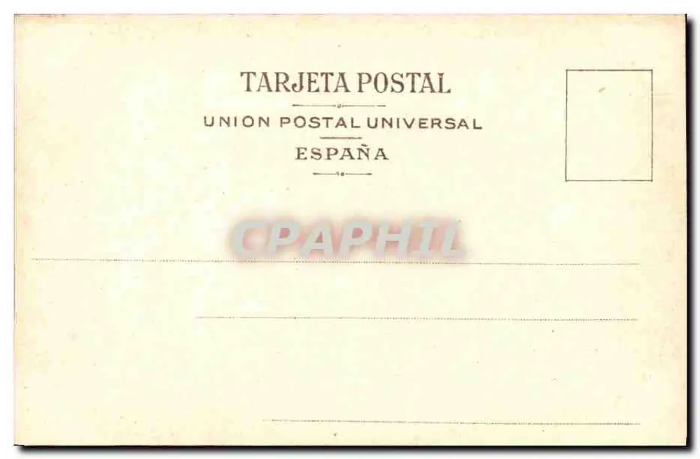 Córdoba — O Ponte e a Catedral — Union Postal Universal, Espanha - Verso