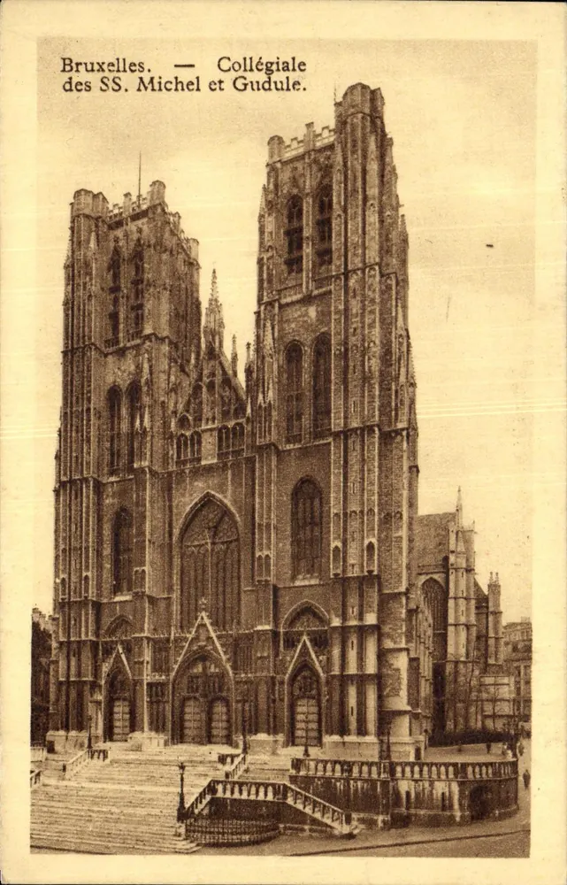 Brüssel — Kollegiatkirche der hl. Michael und Gudula - Vorderseite