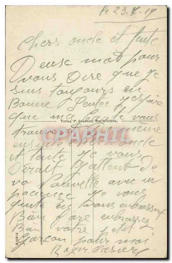 Saarbrücken — Reichsstraße — Verlag P. Schwarz - Verso