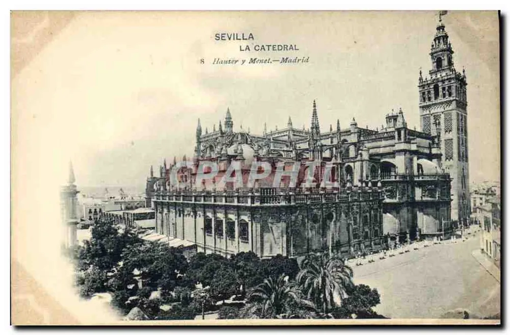 Sevilla — A Catedral — Hauster y Menel, Madrid, n°8 - Frente
