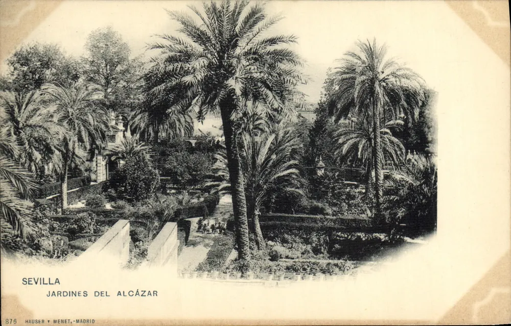 Giardini del Palazzo — Siviglia — Hauser y Menet, Madrid, n° 876 - Recto