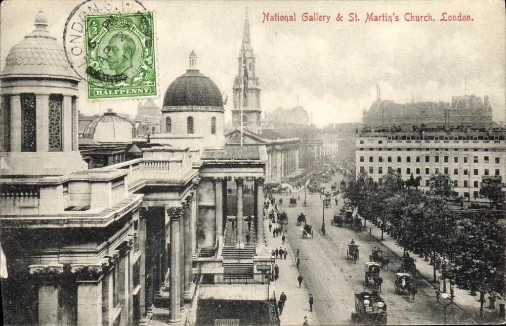 National Gallery & St. Martin's Church, London — Verlag S.S.U. 57 & 59, Ludgate Hill, London - Vorderseite