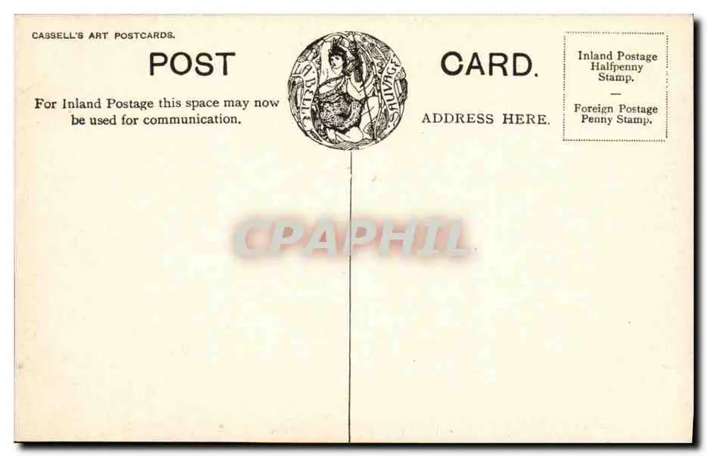 The Gateway, Bloody Tower — ilustração de E. Tidmarsh — Cassell's Art Postcards - Verso