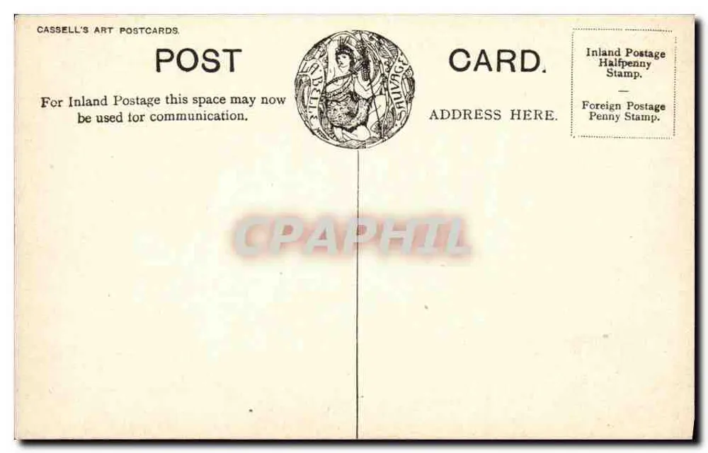 Torre do Meio — Londres — Cassell's Art Postcards n° 107 - Verso