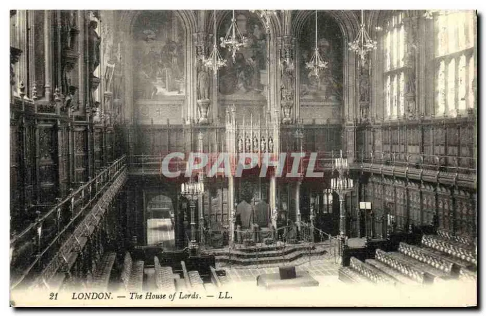 LONDON — Das Parlamentsgebäude Westminster — Lordsaal — LL. n°21 - Vorderseite