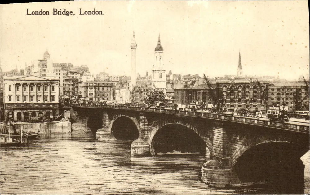 London Bridge, Londen — historische weergave — Nationale Serie, M.&L.U. O.&L. - Voorkant