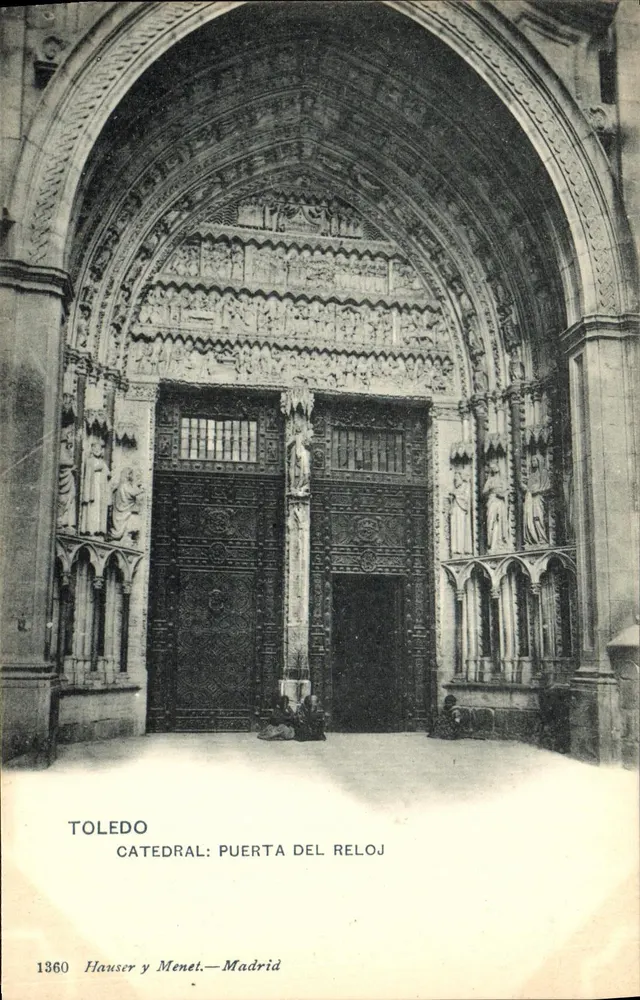 Toledo: Catedral — Porta do Relógio — Hauser y Menet, Madrid - Frente