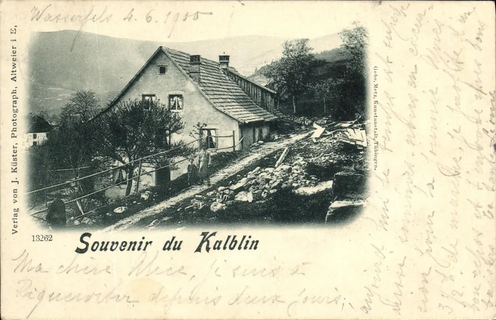 Kalblin — Erinnerung an Kalblin — Verlag von J. Küster, Altweier, Nr. 13262 - Vorderseite