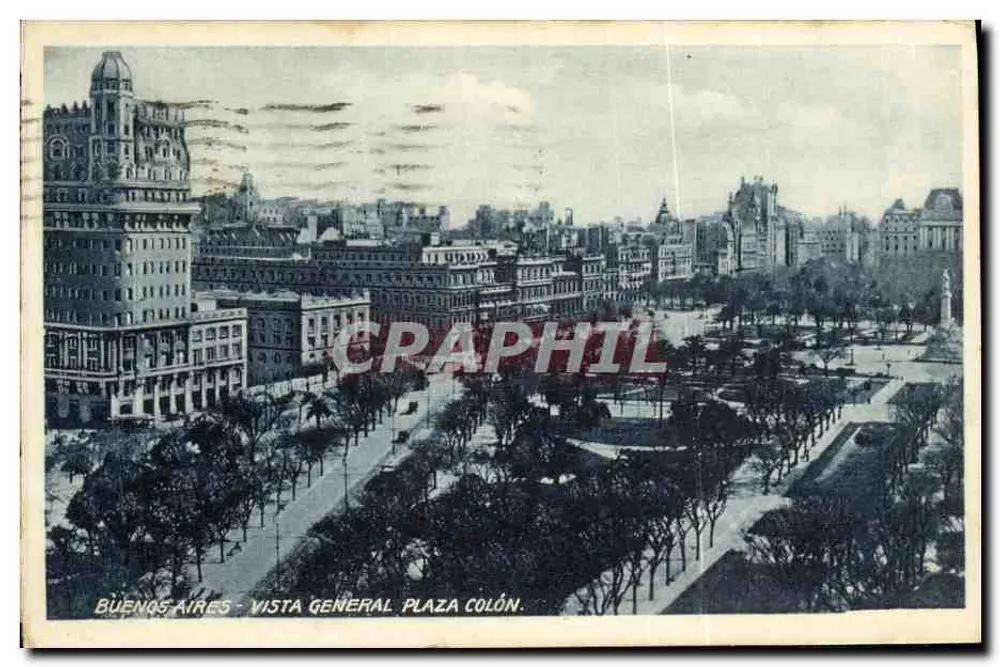 Buenos Aires — Vista Geral da Plaza Colón — Graphphil - Frente
