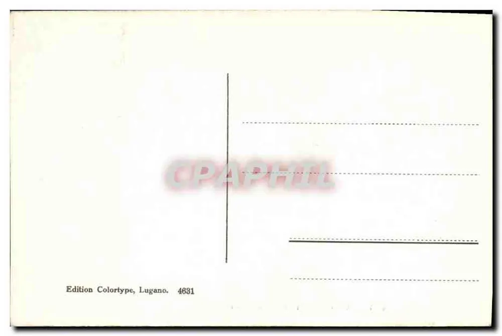 Um cumprimento da Via Pessina — Lugano — Edição Colorotype, n° 4631 - Verso