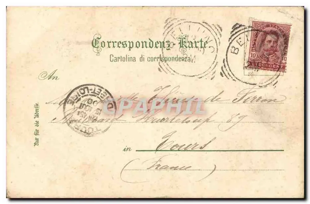 Tre Croci — Vista das Dolomitas — L. Franzl & Co. München, n° 2021 - Verso