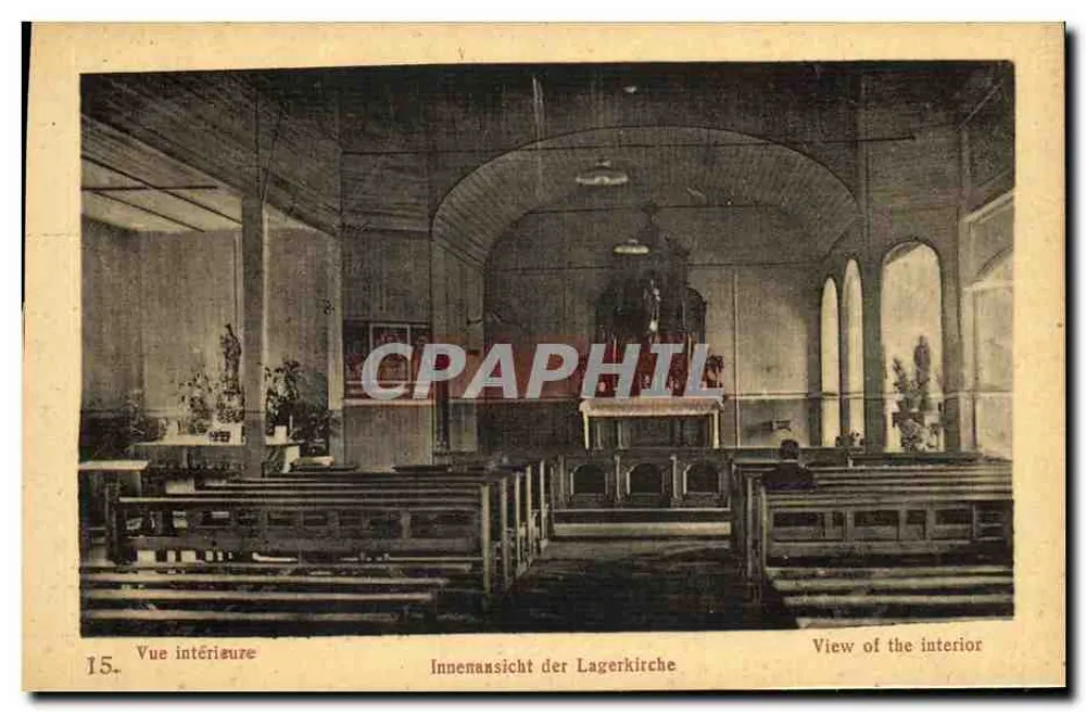 Innenraum der Lagerkirche — Innenansicht — Nr. 15 - Vorderseite