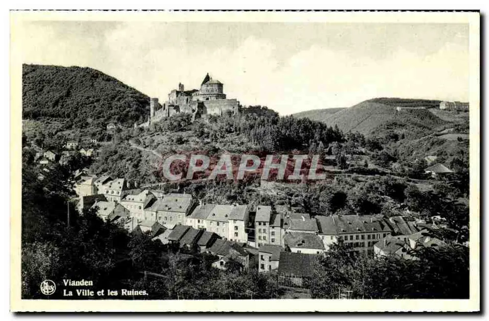 Vianden — Die Stadt und die Ruinen — E. A. Schaack, Luxemburg - Vorderseite