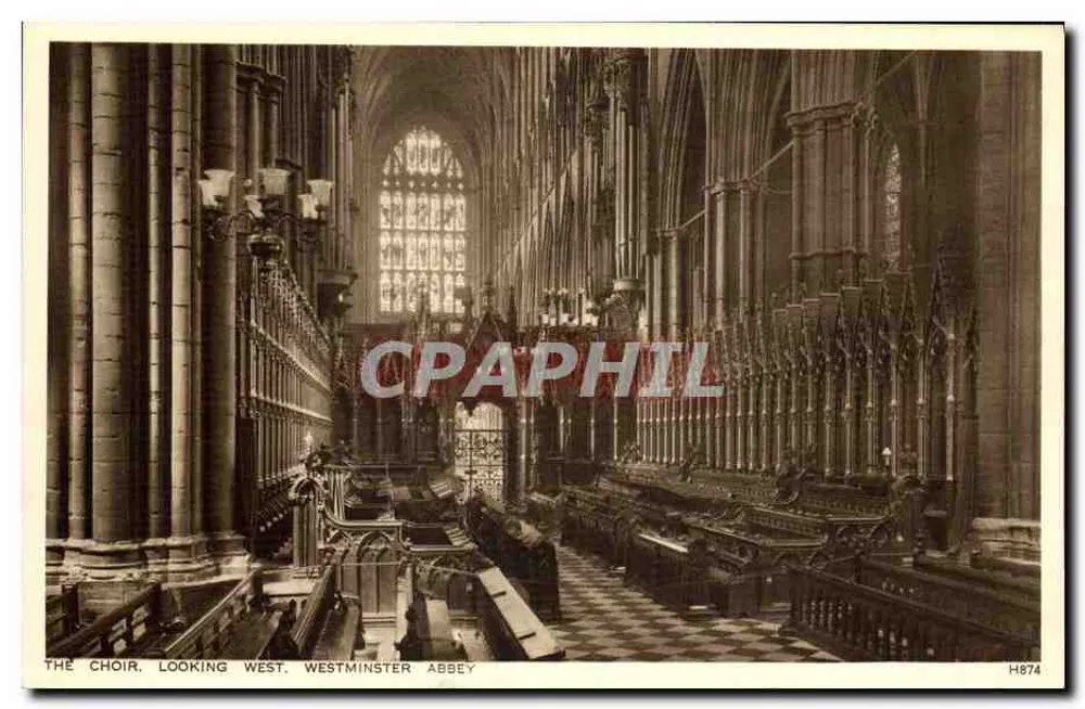 Der Chor, Blick nach Westen. Westminster Abbey — H874 — Walter Scott, Bradford - Vorderseite