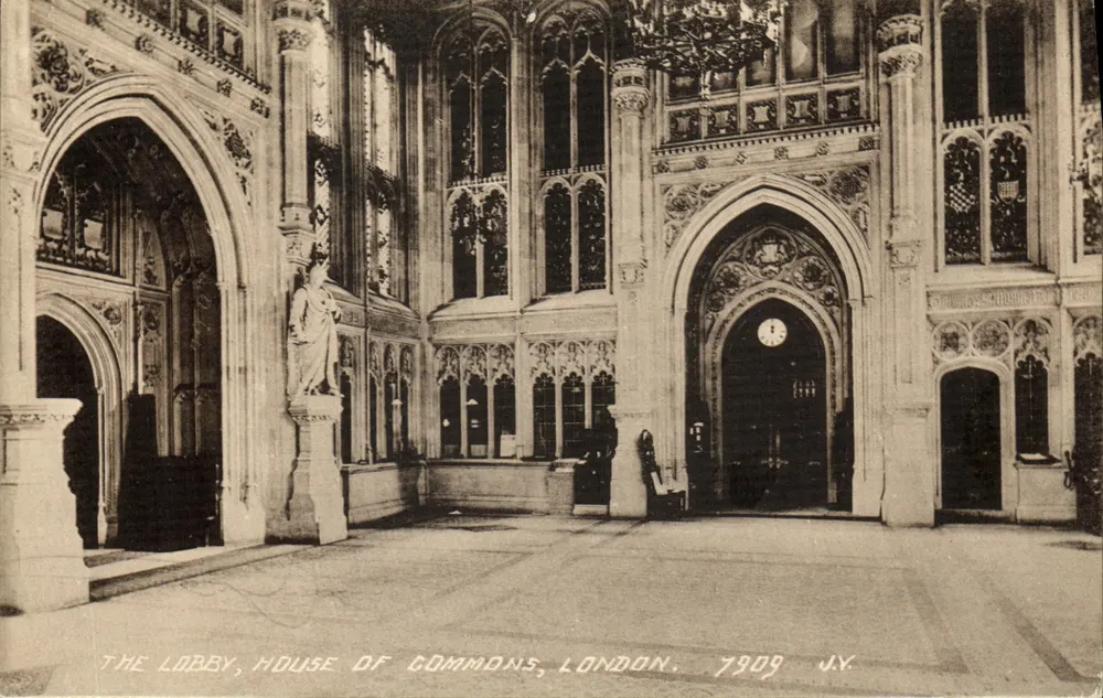 Der Eingangsbereich, House of Commons, London — 1909 — J.Y. - Vorderseite