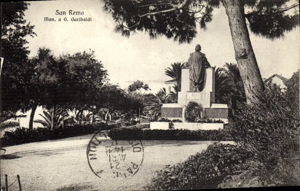सैन रेमो — जूसेप्पे गैरिबाल्डी के समाधि — एडिटर अज्ञात, श्रृंखला संख्या अदृश्य - आगे