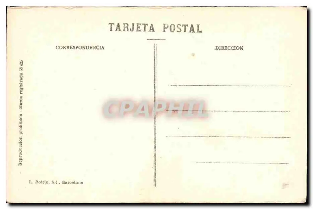 Sevilha - Pátio do Palácio Episcopal — L. Polsin, fot. Barcelona, n° 17 - Verso