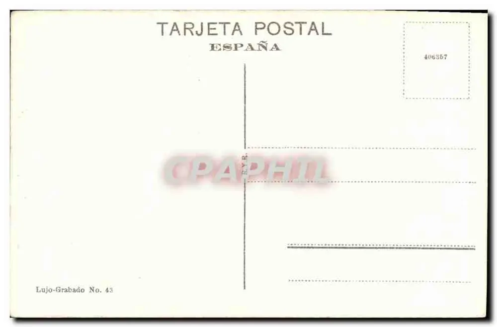 Sevilla. Ansicht der Plaza de Santa Cruz — Verlag Lujo-Grabado Nr. 43 - Rückseite