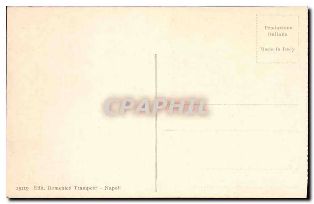 Pompéi - Casa di Pansa — ruínas com colunas e montanha no fundo — Edit. Domenico Trampetti, n° 15119 - Verso