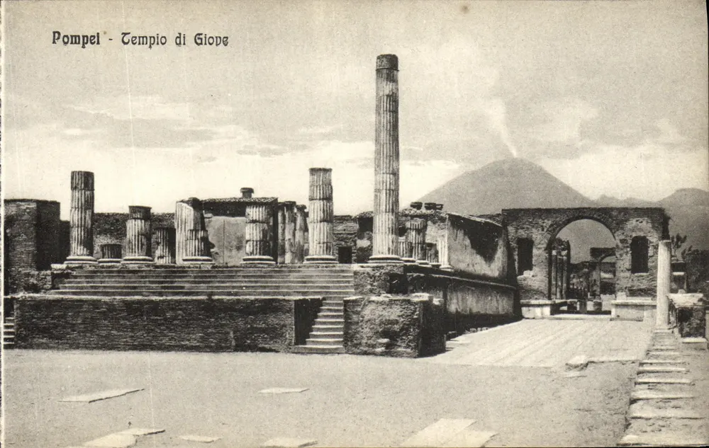 Pompéia - Templo de Júpiter — editor Domenico Trampetti, Nápoles, n° 15109 - Frente