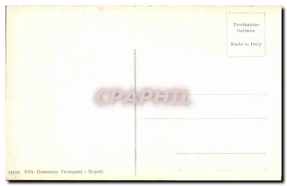 Pompéia - Templo de Júpiter — editor Domenico Trampetti, Nápoles, n° 15109 - Verso