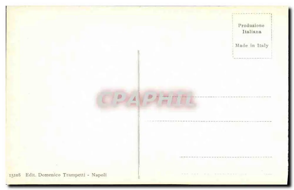 Pompei - Foro Civil — visão das ruínas com o monte Vesúvio em segundo plano — Edit. Domenico Trampetti, n° 15108 - Verso