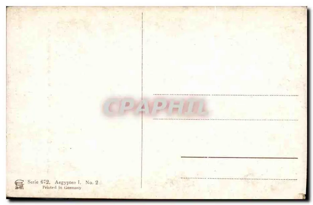Cena do entardecer no Nilo — T. Pribera — Série 672, Aegypten I, No. 2 - Verso