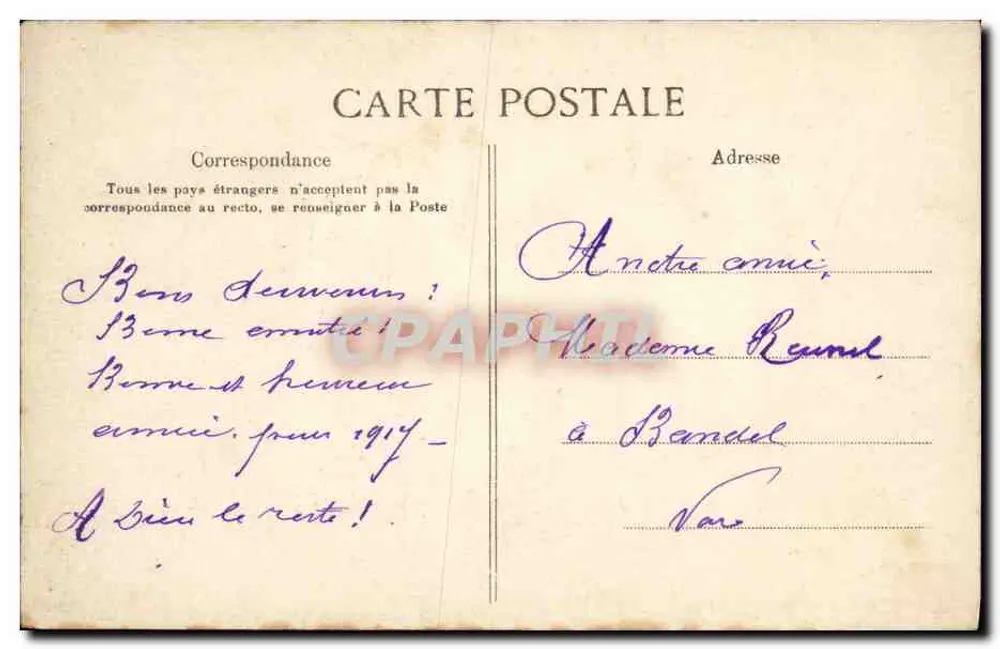 Rue Prévost Paradol — Mustapha-Belcourt — Sammlung P. S. - Rückseite