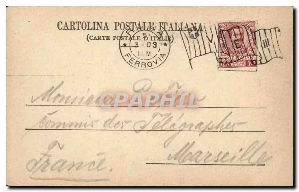 Grupo de Ciociari — Roma — editor Tarjeta Postal Italiana, n° de serie no visible - Reverso