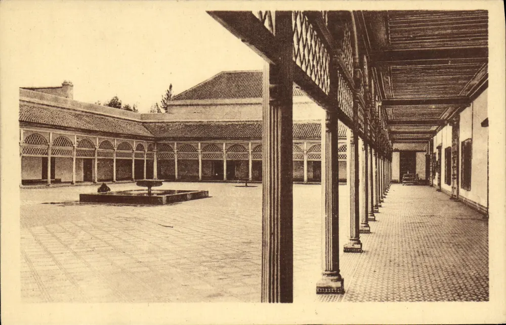 Cour d'honneur des Palais de la Bahia — Marrakech — Imp. Letelier, Paris - Vorderseite