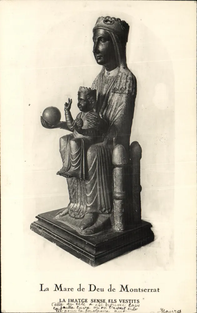 Die Lady von Montserrat — Statue der Jungfrau mit Kind — Verlag Maures - Vorderseite