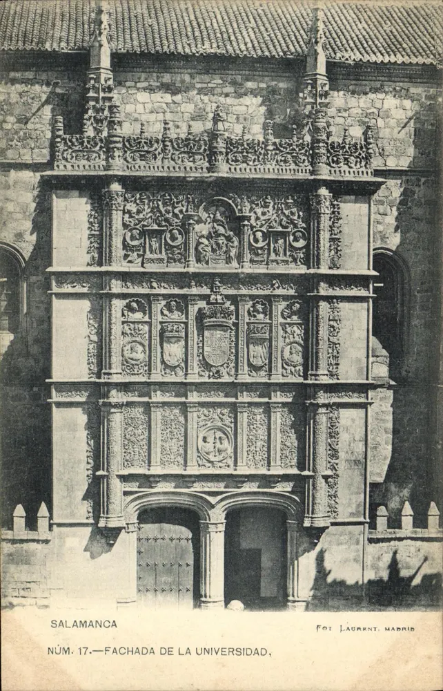 SALAMANCA — Fassade der Universität — Foto. Laurent, Madrid, Nr. 17 - Vorderseite