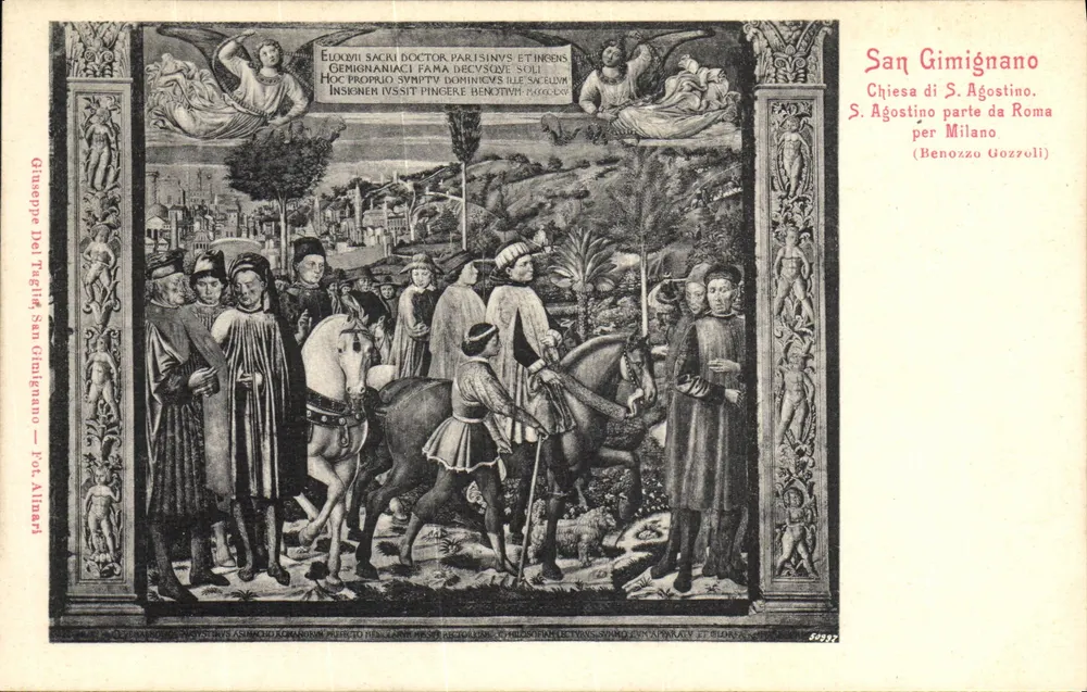 San Gimignano — Kirche S. Agostino, Fresko von Benozzo Gozzoli — Giuseppe Del Teglio — n° 5997 - Vorderseite