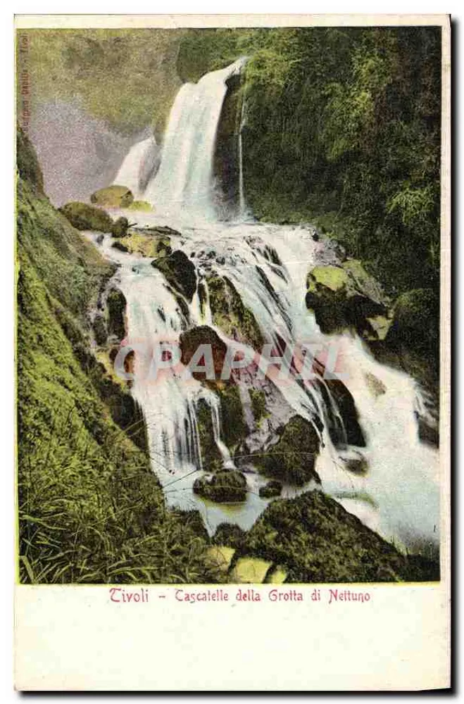 Tivoli - Wasserfälle der Grotta di Neituno — Verleger 'G. G. G. G. G.' - Vorderseite