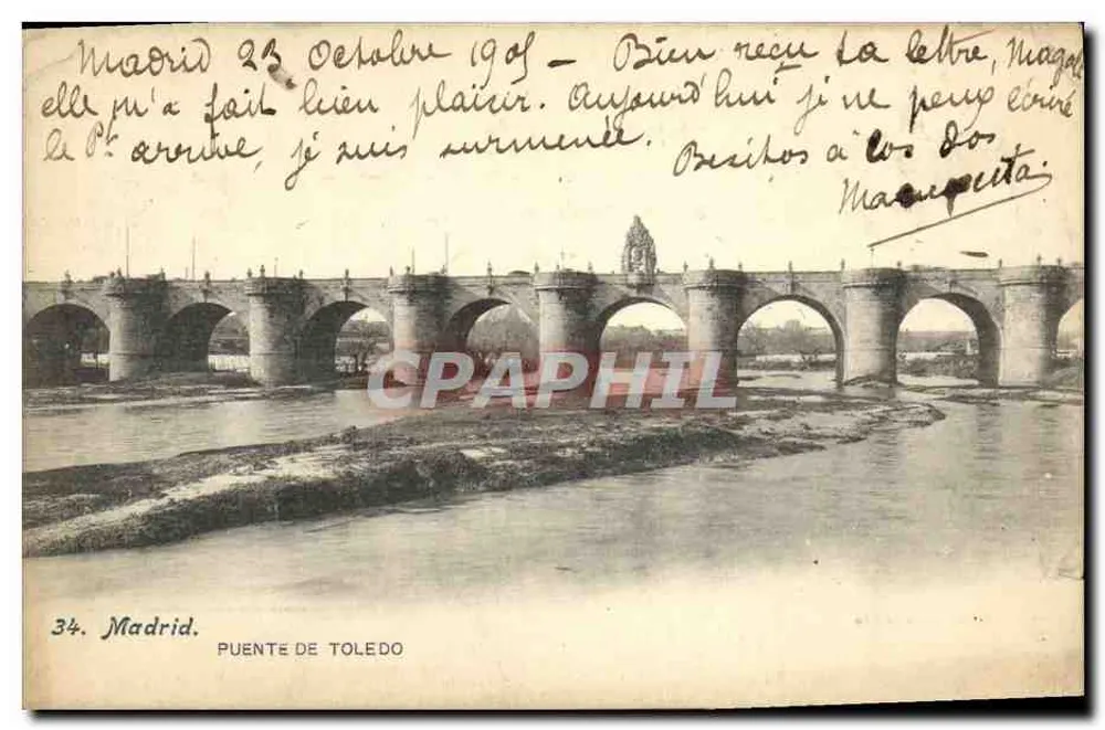 Madrid — Pont de Tolède — éditeur FOTOTIPA LACOSTE, n°34 - Frente