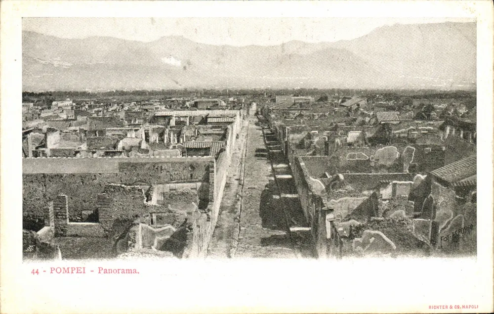 Pompei — Panorama — série 44 — Richter & Co. Napoli - Frente