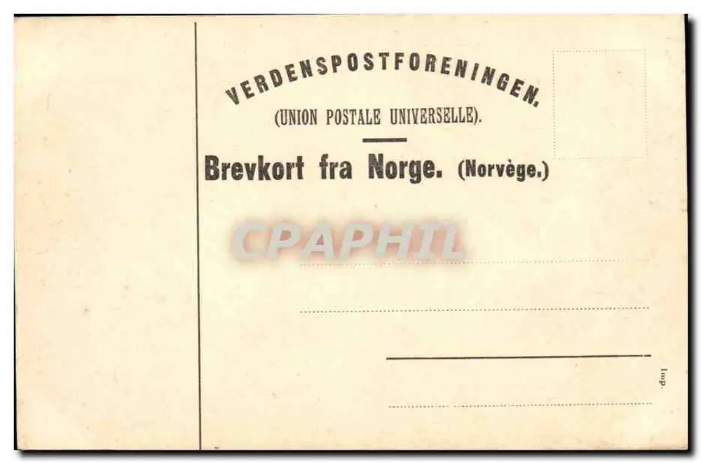 Övre Lerfoss mit der Stromfabrik, Trondheim — J. & Co. Nr. 138 - Rückseite