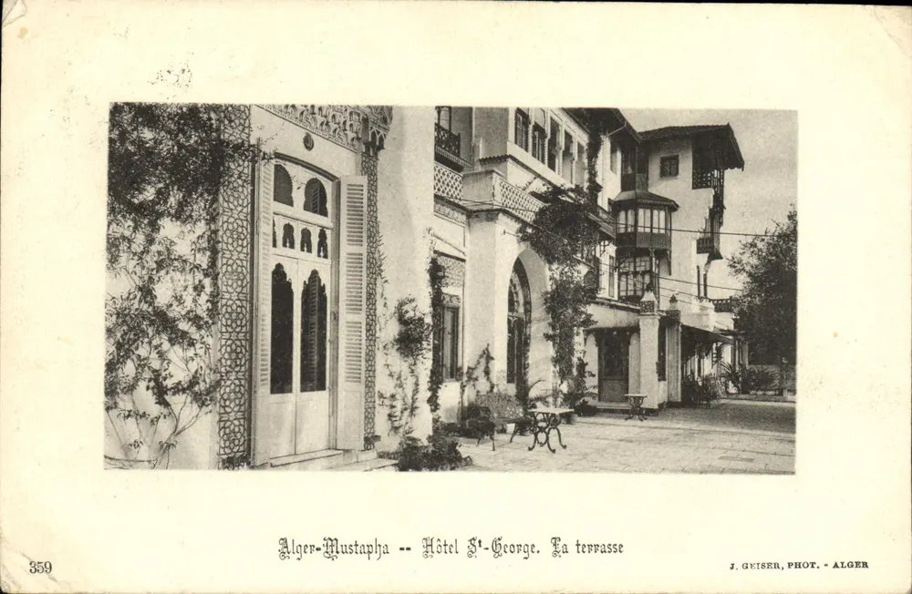 Alger-Mustapha — Hôtel St-George. La terrasse — J. Geiser, Phot. - Alger - Vorderseite