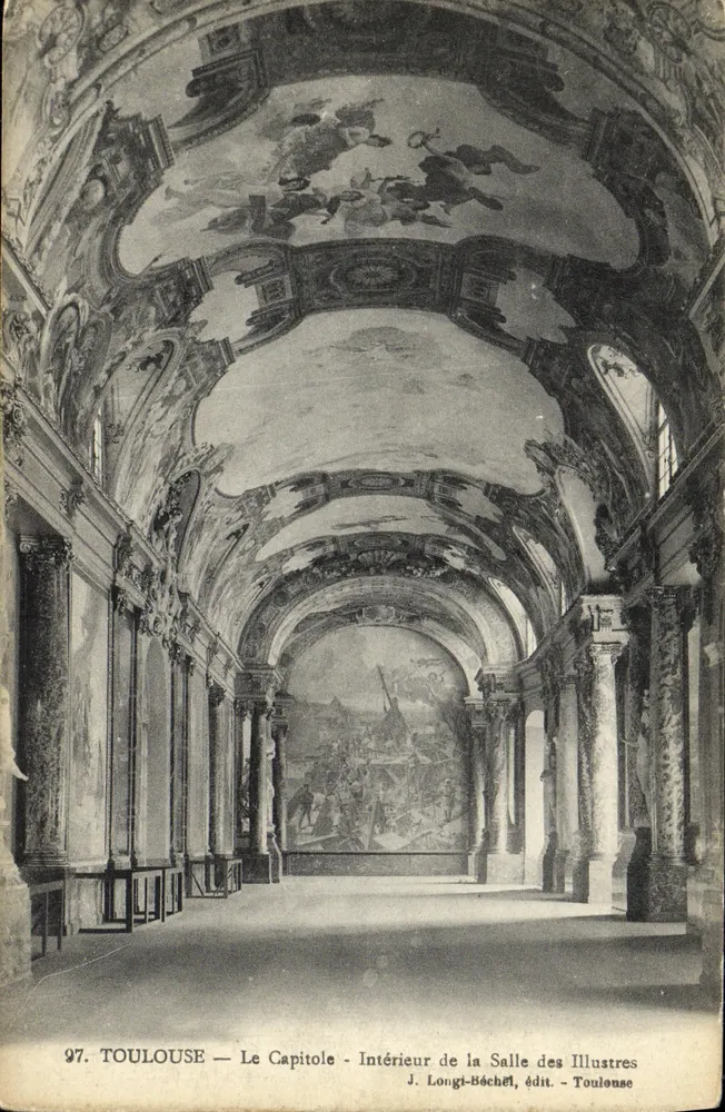 Toulouse — Das Capitole — Innenansicht des Saals der Ehrwürdigen — J. Longi-Béchel, Verlag — Toulouse - Vorderseite