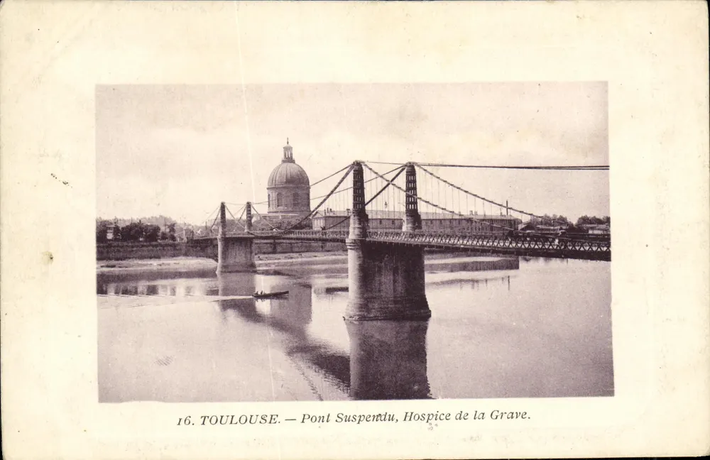 Toulouse — Hängebrücke, Hospice de la Grave — Phototypie d'Art et d'Industrie au Sud-Ouest - Vorderseite