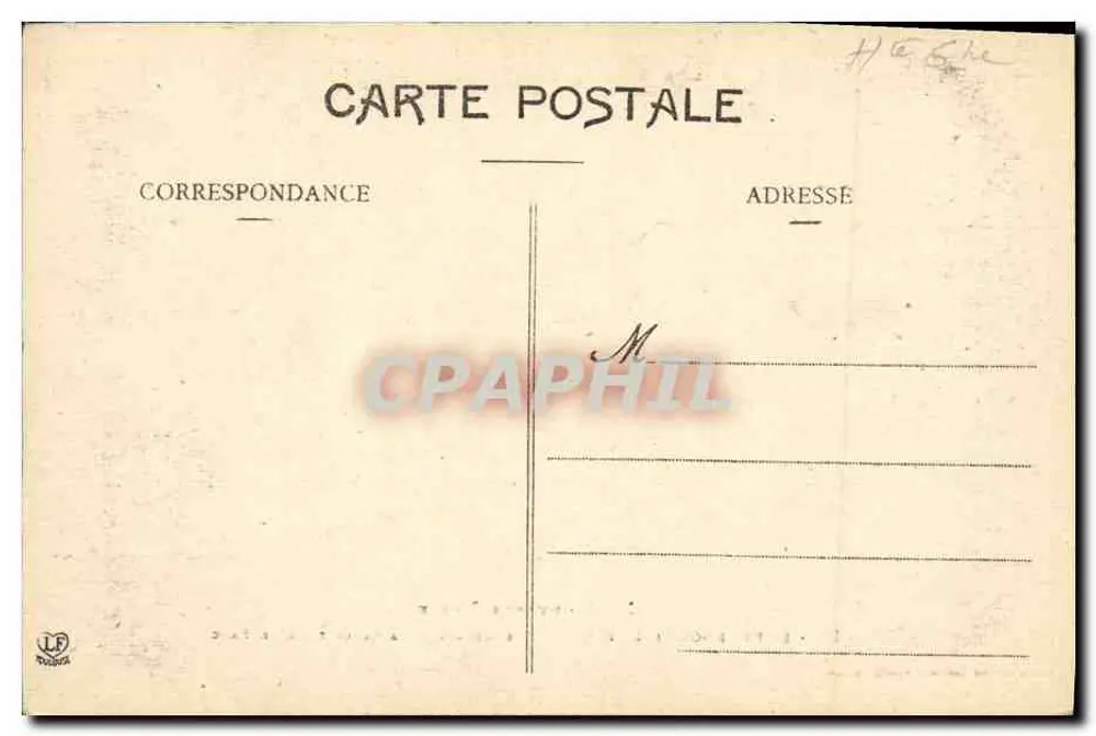 Die Schwarze Berg — Ensemble der Wasserfälle im Park — Phototype Labrincie Frères, Toulouse - Rückseite