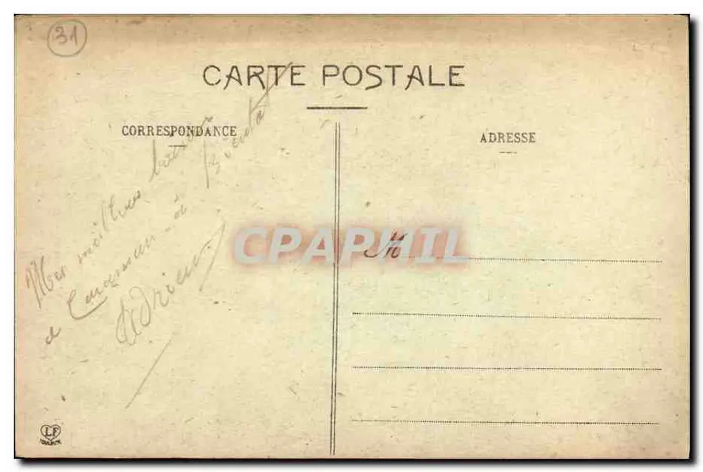 La Haute-Garonne - De Nieuwe Trap - Fototypie Lagoune Frères, Toulouse, n°1354 - Achterkant