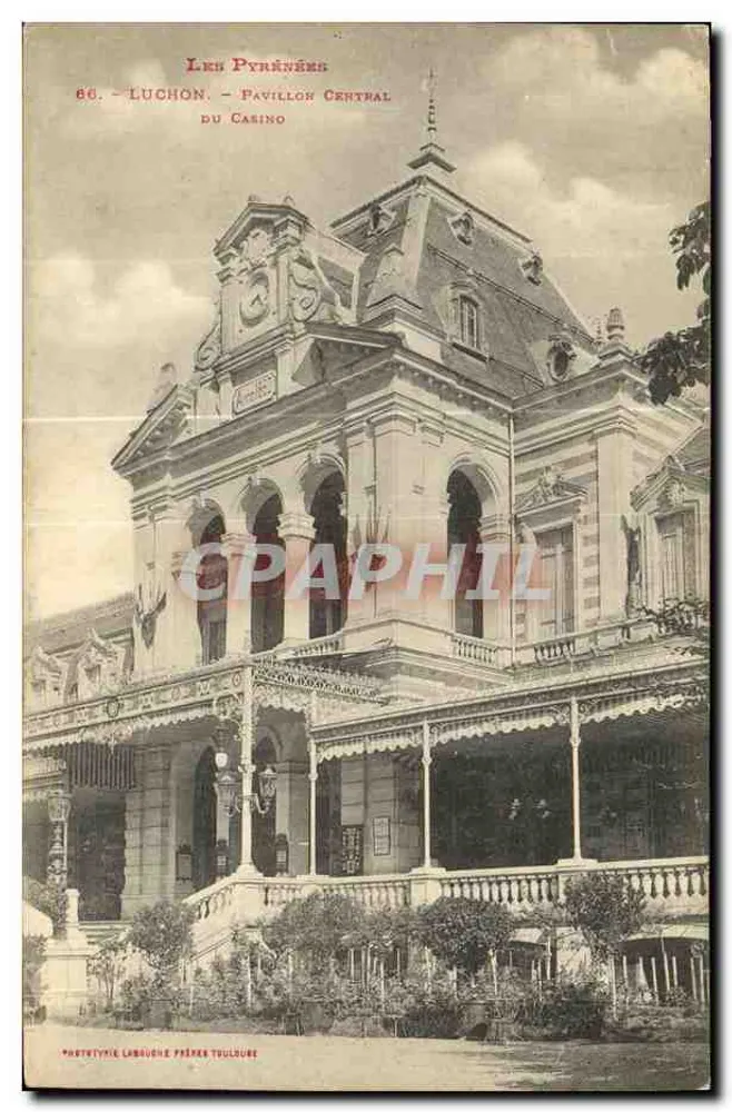 Luchon - Pavilhão Central do Carino — Fototipia Labauche, Toulouse - Frente