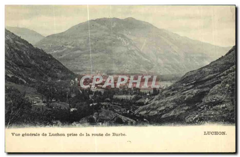 Allgemeiner Blick auf Luchon vom Burbe-Weg aus — LUCHON. - Vorderseite
