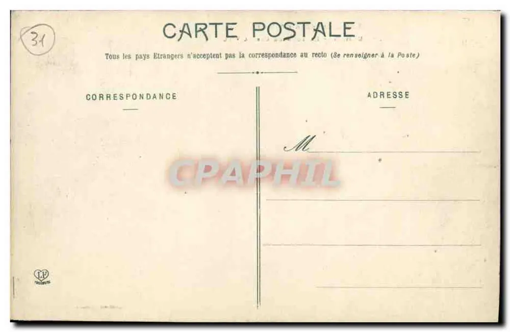 Luchon - A Torre de Castel-Viel — Os Pirineus (1ª Série) — Phototype Labouche Frères Toulouse - Verso