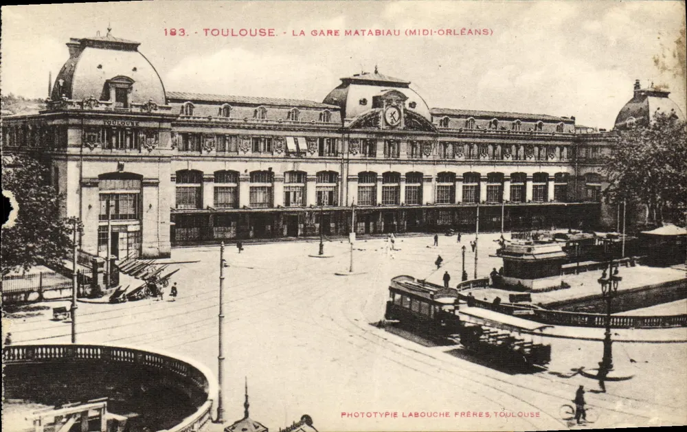 Toulouse - Bahnhof Matabiau (Midi-Orléans) — Phototypie Labouche Frères, Toulouse, n°183 - Vorderseite