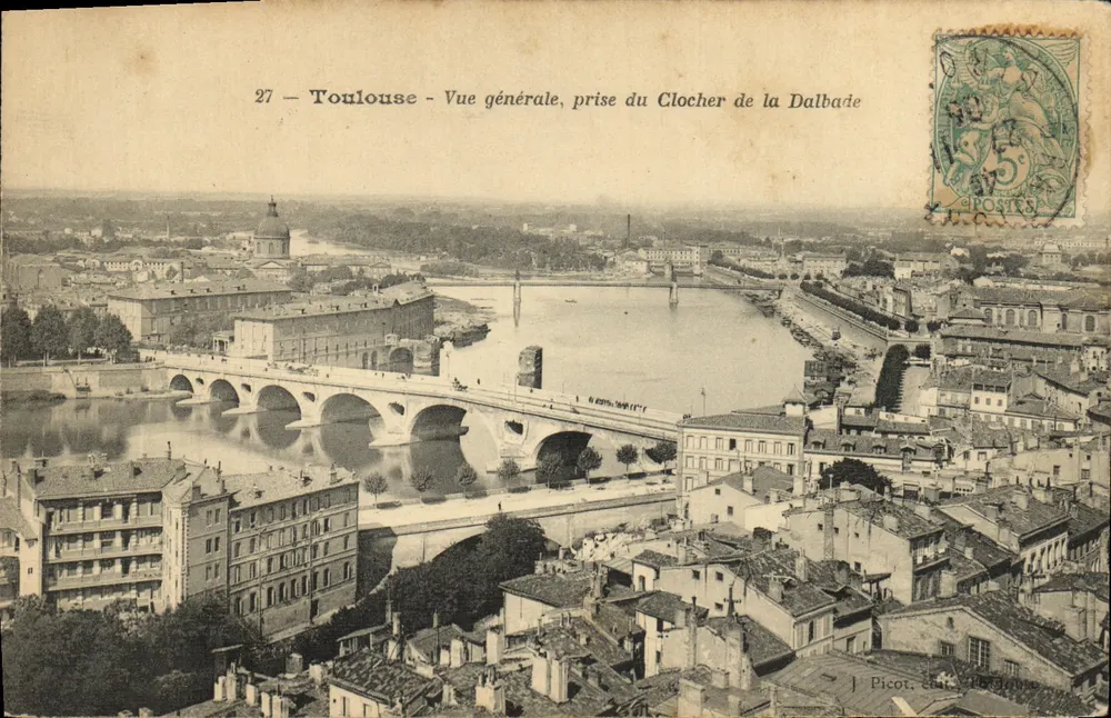 Toulouse — Allgemeiner Blick, vom Turm der Dalbade — J. Picot, Serie 27 - Vorderseite