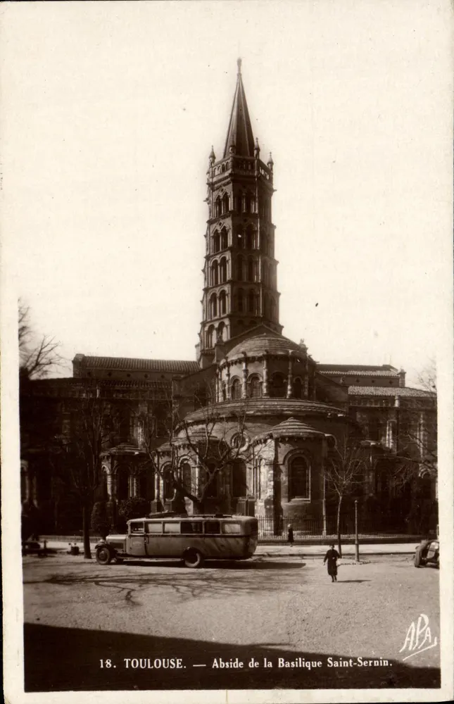 Toulouse — Apse der Basilika Saint-Sernin — Tarnaise Phototypie, Albi - Vorderseite