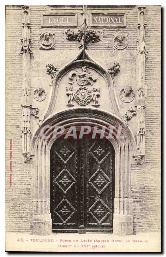 Toulouse - Tor zur Schule (ehemals Hotel Bennuy) - Anfang des 16. Jahrhunderts - Vorderseite