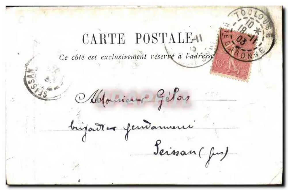 Toulouse — Saint-Étienne. Cathédrale — L. S. J. n° 2. - Verso